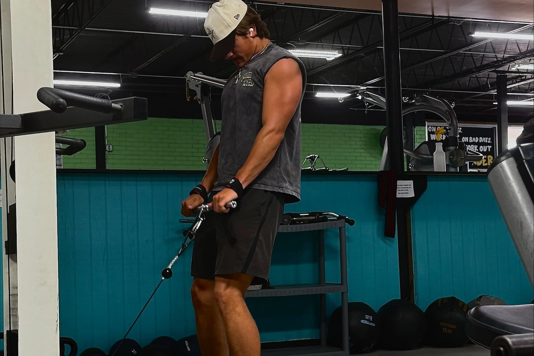Member using the cable station at Absolute Fitness