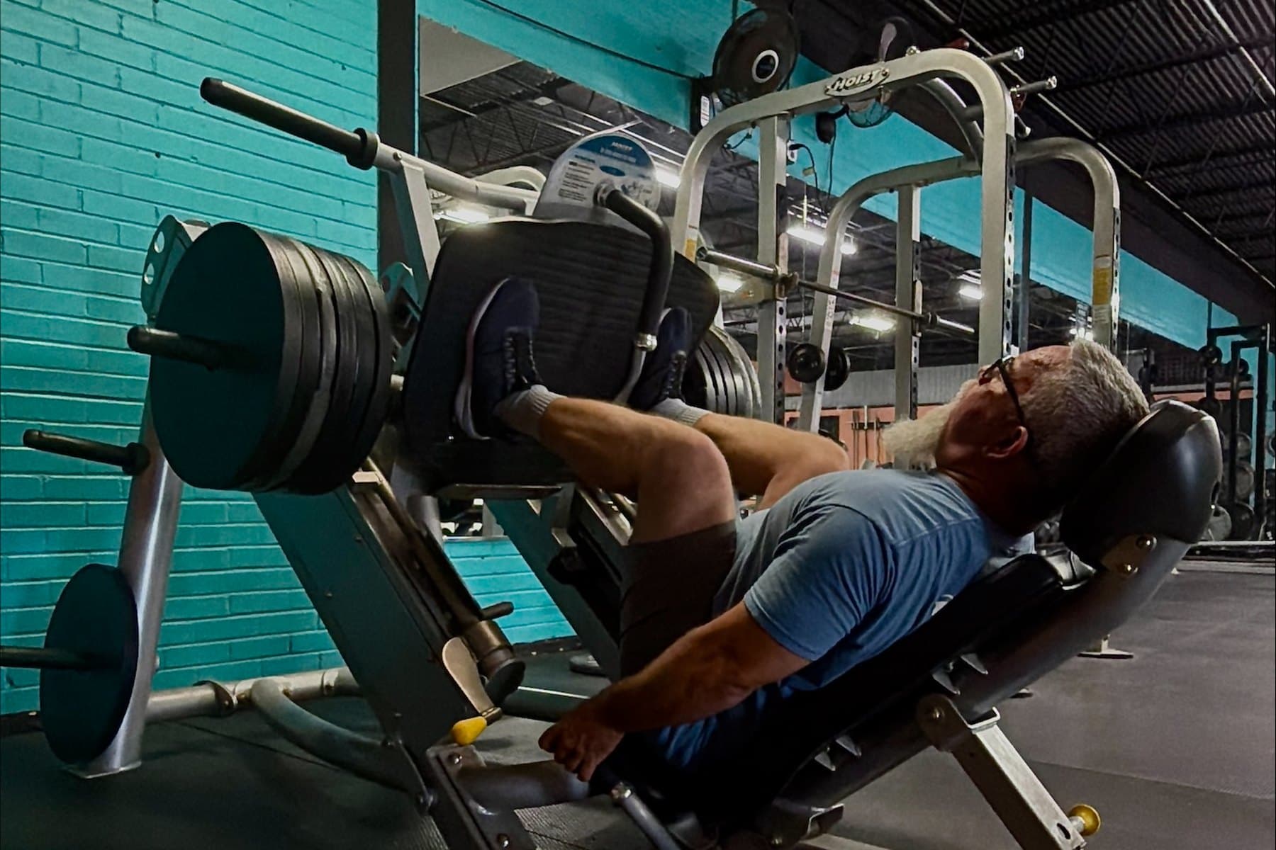 Member on the leg press at Absolute Fitness